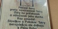 pamätný text z výstavy osobných vecí  sv. Jána Pavla II. v rodnom dome vo Wadoviciach